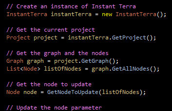 C# API - Automation Instant Terra